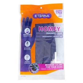 ETERNA Grape Scent Gloves, Gloves for Kitchen, Laundry and Household Cleaning, Fruit Fragrance, Improved Grip, Flexible, Multi-Purpose, Size L, 2.54 Oz