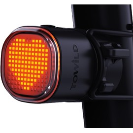 TOWILD TL08 Bicycle Tail Light, Auto On/Off, Team Synchronization, Smartphone App Connection, USB-C Charging Port, IPX6 Waterproof, Rear Light, Bicycle Backlight, Safety Light, Easy Operation,