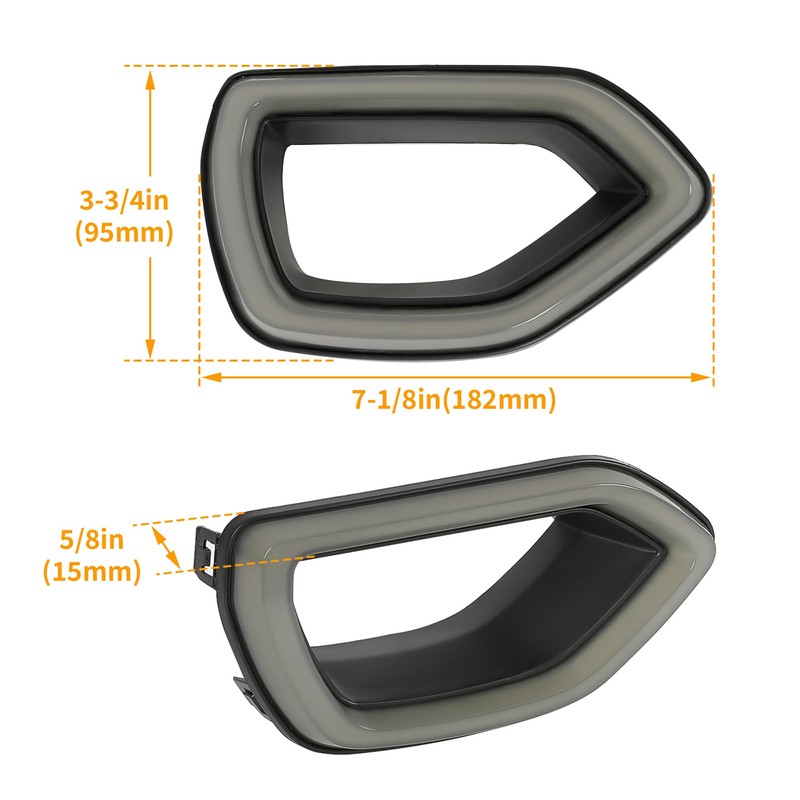 HECASA Grille Lights LED Compatible with 2015-2019 Dodge Charger SRT/Scat