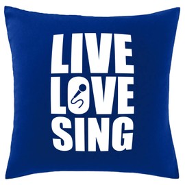 Hippowarehouse Live Love Sing Printed bedroom accessory cushion cover case 41x41cm