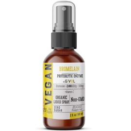 GIVOL, Organic Raw Bromelain Mist-Liquid Extract for Kids & Adults - Digestion & Inflammatory Response & Healing – Extra Strength 500 mg, 120 Day Supply- Natural Pineapple Extract- Non-GMO - 2 oz