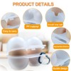 2pcs Portable For Egg Storage Container，Eggs Storage Box with D
