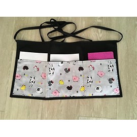 Waitress apron 3 pockets handmade half waist, restaurants cafe, check out more at Janets Handmade aprons, cows