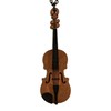 Violin Wood Carved Miniature Pendant Necklace