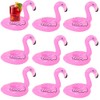 REILTAS Flamingo Inflatable Drink Holder,9 Pack Pink Flamingo Drink Float,Cup