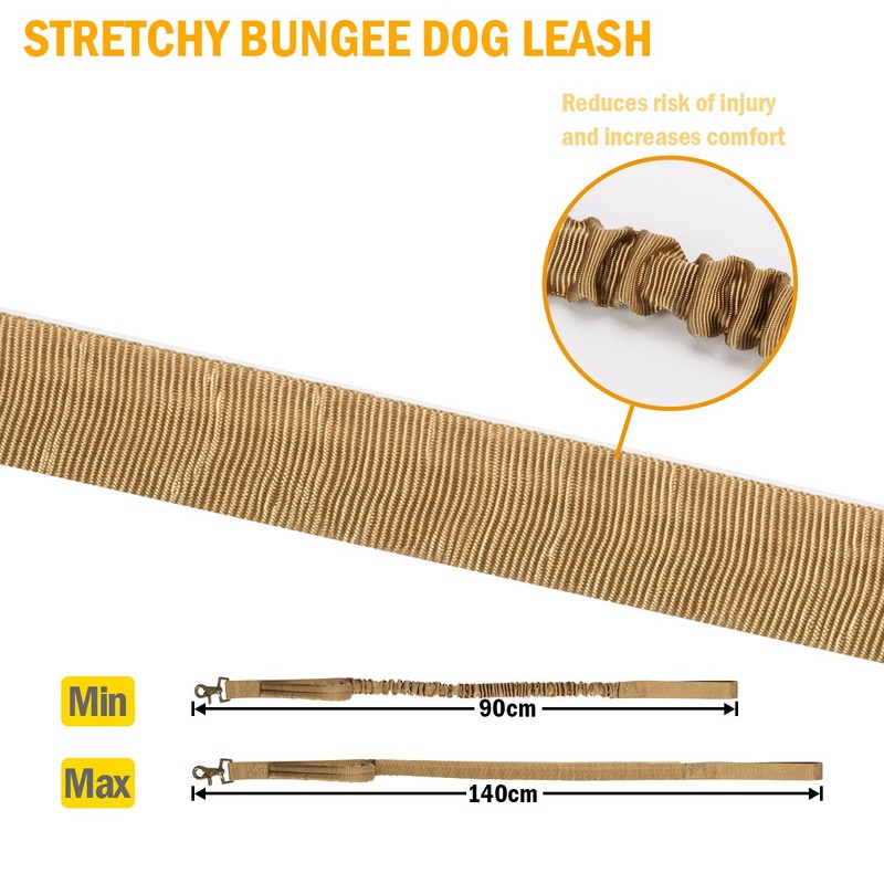 IronSeals Tactical Dog Training Bungee Leash Quick Release Buckle with