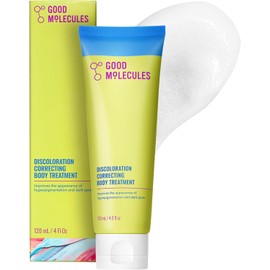 Good Molecules - Tratamiento corporal corrector de decoloración, 120 ml/4 oz, crema hidratante con ácido tranexámico, LHA y niacinamida para la hiperpigmentación de las manchas oscuras, loción antienvejecimiento para el cuidado de la piel para el cuerpo