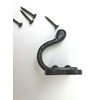 Pack of 2 Tudor Coat Hooks Black Wrought Iron Hammered