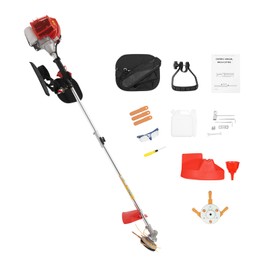 awolsrgiop 2 Stroke 43cc Gasoline Weed Trimmer Brush Cutter Lawn Edger Grass Weed Eater, Gas Weed Trimmer Gas Weedeaters Grass Trimmer Cordless Gasoline Power w/ 2 Blade Heads