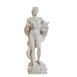 BeautifulGreekStatues Apollo God Of Music Poetry Art Alabaster Statue Sculpture 9.05"