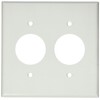 Leviton 2-Gang Combination, 1-Single 1.406 Outlet/Receptacle Wallplate, Standard Size, Thermoset,