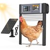 Automatic Chicken Coop Door – Solar Powered with Timer, Light Sensor & 3 Modes, Anti-Pinch Electric Auto Chicken Run Door, Weatherproof Aluminum,USB Rechargeable with Solar Panel, Easy to Install
