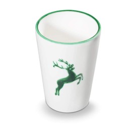 GMUNDNER KERAMIK Drinking Cup Capacity: 0.28 Litres Green Deer Crockery Handmade in Austria