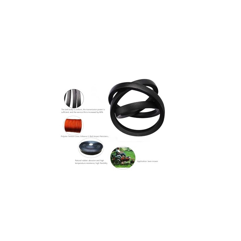 Tcctddos 119-8819 Lawn Mower Belt 1/2" X113 1/2" with 42"