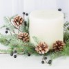 Artificial Blueberry Fir and Pinecone Candle Ring by Factory Direct