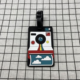 Cute Silicone Retro Polaroid Luggage Tag Fun Camera Suitcase Bag Baggage Tag Identification Labels Name ID Identifier