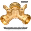 BEAUGIREW Garden Hose Y Valve Hose Splitter Solid Brass Hose