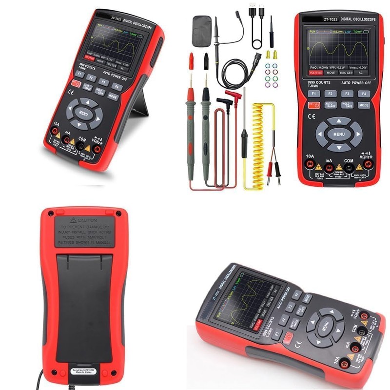 3 in 1 Handheld Oscilloscope, Multimeter Automatic Range Accurately Measures