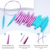 Hobekoee 2-Inch Short Interchangeable Circular Knitting Needles Set