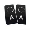 2 x Number Plate EU Field Sticker Film, Black, Car,