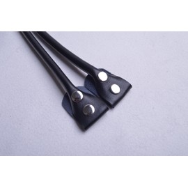 Wento Pair 0.4'' Wide 21.6 Inch Handbag Handles,genuine Leather Handles,cowhide Leather Strap for Handbag,cowhide Leather Handbag Handles, Kz0009 (Black) …