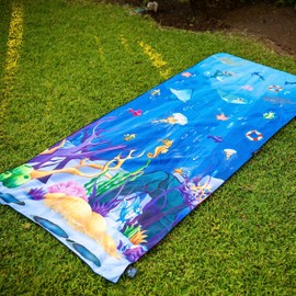 Elite Trend Toalla de playa para viajes, ligera, de secado rápido, sin arena, grande, 63 x 31 (160 x 80 cm), mandala para natación, camping, piscina, yoga, viajes