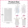 5 Sets Photocard Holder Keychain with Bow Charm, 3 Inch