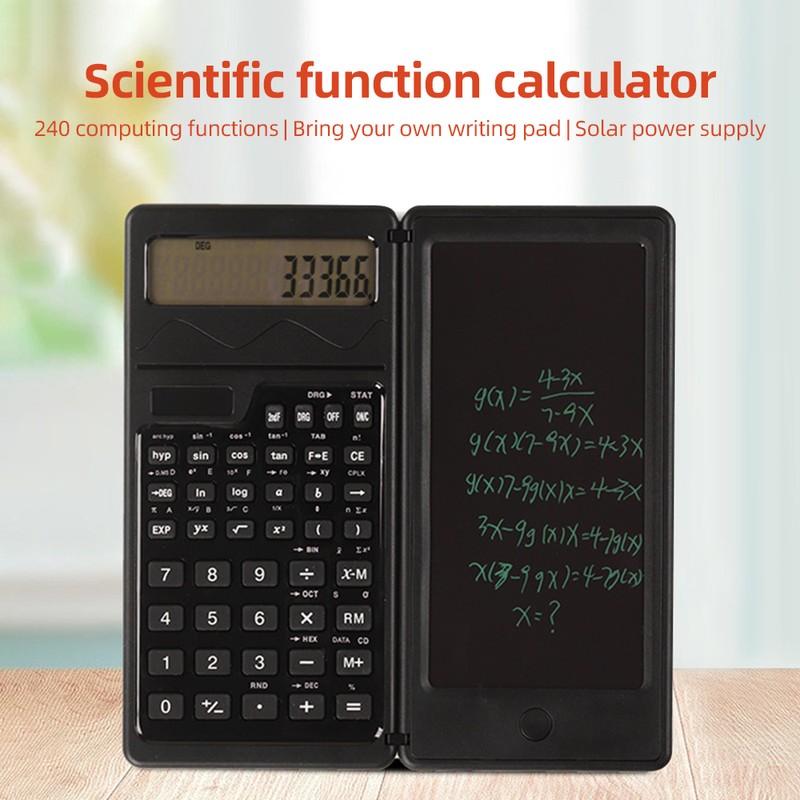 Scientific Calculator with 6 Inch Writing Board and Pen Dual