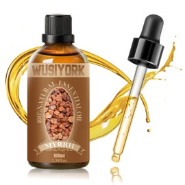 wusiyork Myrrh Essential Oil 100ML - 100% Pure and Natural Therapeutic Grade Oils for Aromatherapy Diffuser - 3.4 Fl Oz/Myrrh