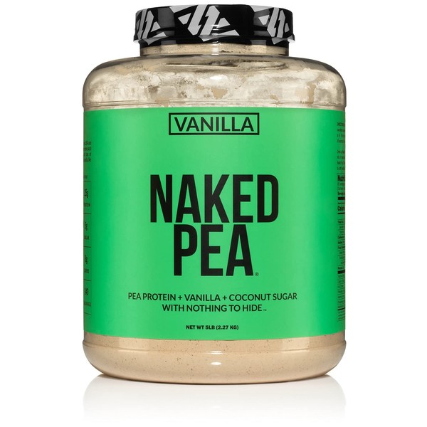 Naked Pea - Vanilla Pea Protein - Pea Protein Isolate from North American Farms - 5lb Bulk, Plant Based, Vegetarian & Vegan Protein. Easy to Digest, Non-GMO, Gluten Free, Lactose Free, Soy Free