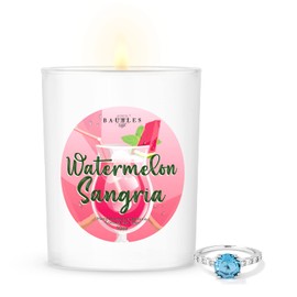Watermelon Sangria Iridescent 10 oz Candle with Hidden Jewelry - 100% Soy & Coconut Blend
