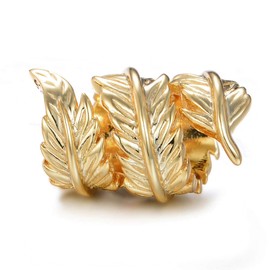 CHAMOON® Feather Charm Pendant 925 Sterling Silver Leather Bracelet Women, Sterling Silver, Feather