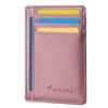 Travelambo Slim Wallet Front Pocket Minimalist Leather RFID Blocking Medium