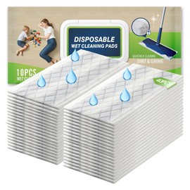 FURCIELOS Disposable Wet Cleaning Pads for Hardwood Floor Compatible with Bona Mops, Multi-Surface Floor Household Replacement Mopping Cloths Refills, Unscented, 40 Count