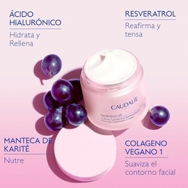 Caudalie Resveratrol-Lift Crema Cachemira– 50 mL | Crema antiarrugas reafirmante con Colágeno Vegano, Resveratrol y Ácido Hialurónico, redensifica y alisa, todo tipo de piel