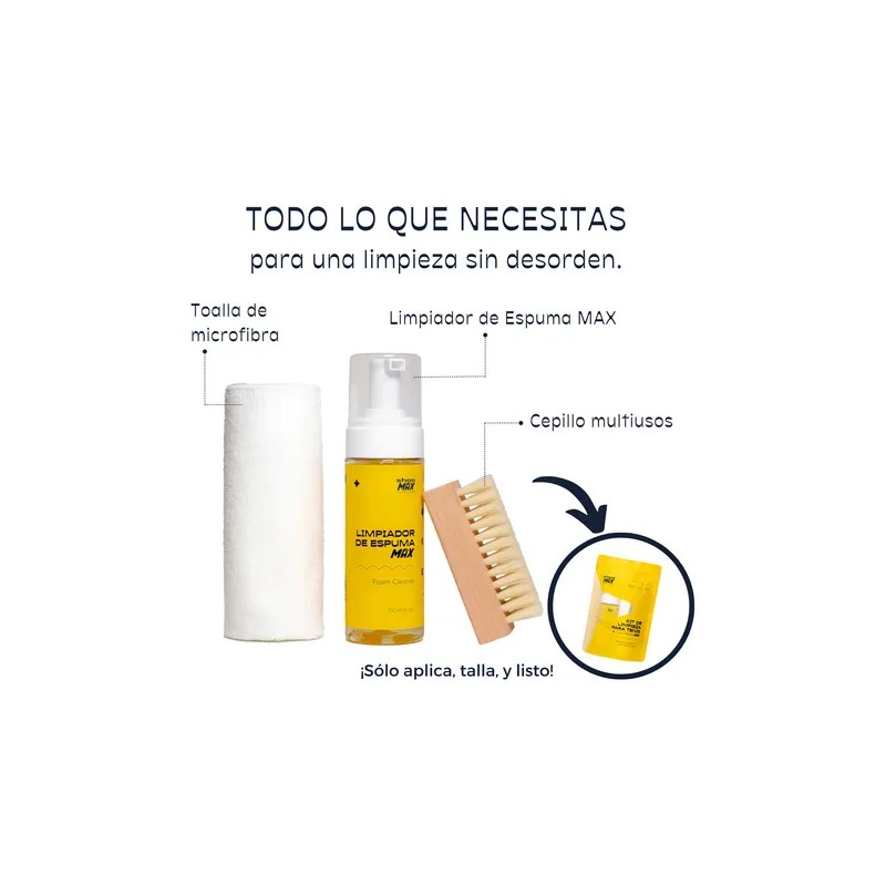 Kit De Limpieza Para Tenis Con Espuma Limpiadora Shoomax