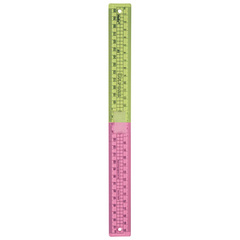 Helix Oxford Clash 30cm Folding Ruler - Pink