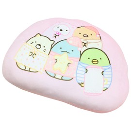 MORiPiLO Sumikkogurashi Pillow, Lizard, Polar Bear, Cat (Mochi Mochi Die-Cut Cushion) Skin-friendly Soft and Bouncy Texture, Plush Toy, Nap Pillow, Pink, 15.7 x 11.8 x 3.1 inches (40 x 30 x 8 cm