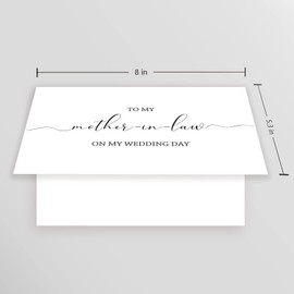 To My Mother-in-Law on My Wedding Day Card, Wedding Card to Your Future Mother-in-Law Card, Thank Mother Wedding Day Card