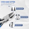Wire Cutters 5", 5 Pack KAIHAOWIN Precision Flush Cutters Ultra