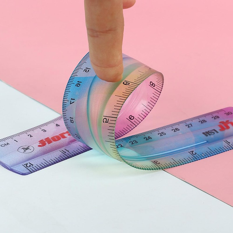 SacJkt 6 Pieces Flexible Ruler Set, Ruler 30cm Folding/Ruler 20cm