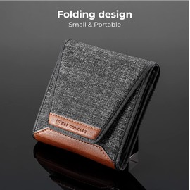 K&F Concept Lens Filter Pouch, Lens Filter Case 3 Pocket Professional Photography Filter Holder Belt Bag Pouch Water-Resistant and Dustproof for Filter Up to 82mm