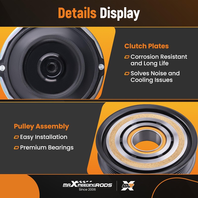 maXpeedingrods AC Compressor Clutch Kit for Ram 1500 5.7L 2014-2019,