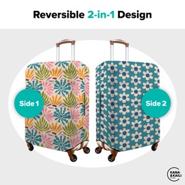 Kana & Kaili 2-in-1 Reversible Luggage Cover | Stylish Suitcase Covers | Spandex Luggage Covers for Suitcase TSA Approved