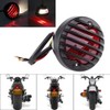KIMISS Tail Brake Light,Black Round Motorcycle Rear Brake Tail Lights