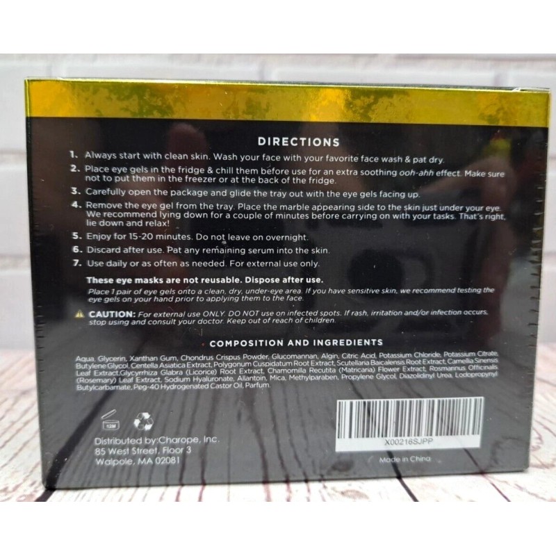 Dermora Golden-Glow Eye Mask For Puffy Eyes & Dark Circles