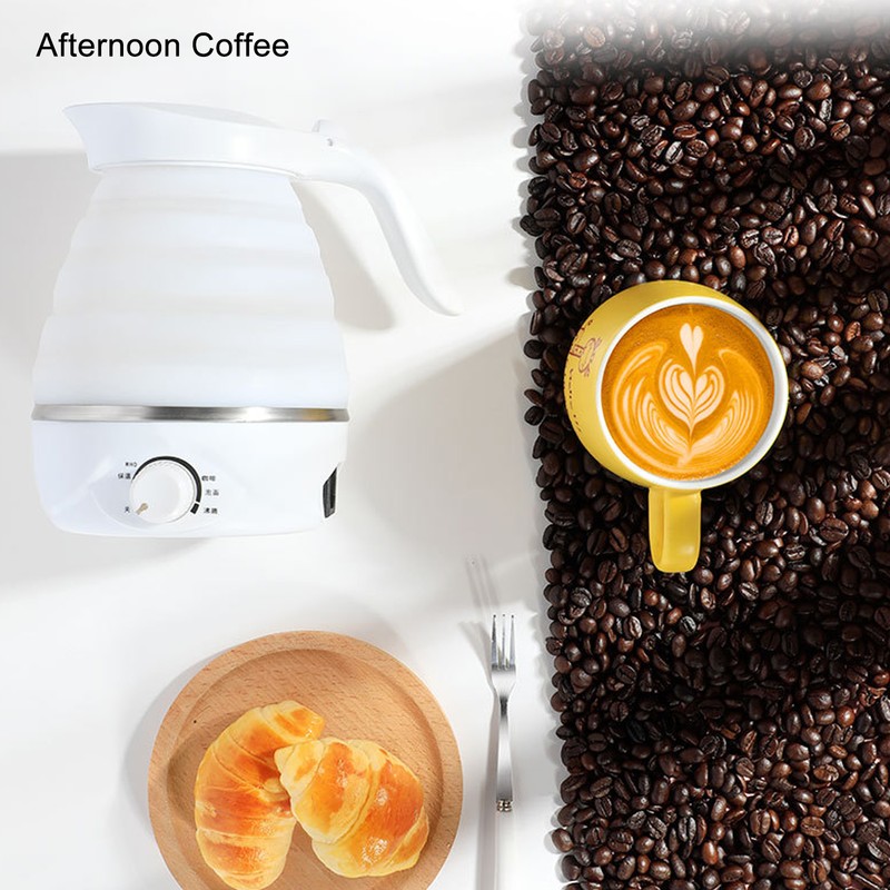Travel Folding Electric Kettle Portable Silicone Foldable Collapsible Mini Household