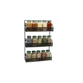 vic_space1 3 Tier Kitchen Rack Wall Mount Spice Holder Shelf Storage Cabinet Jar Organizer