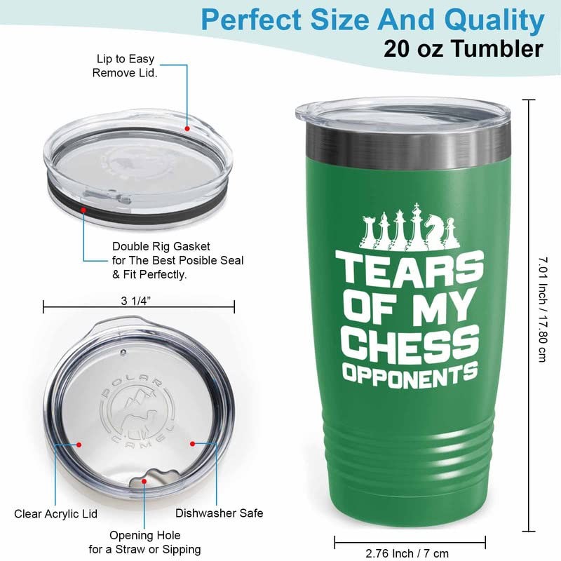 Flairy Land Chess Green Tumbler 20oz - my chess opponents