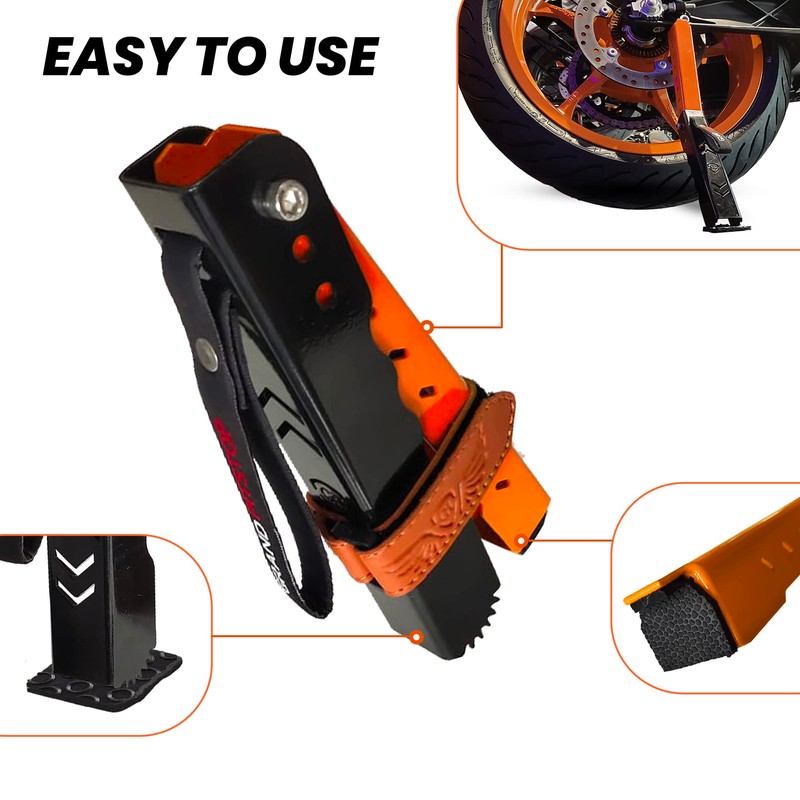 GRAND PITSTOP Motorcycle Maintenance Stand, Portable & Compact Lift Stand
